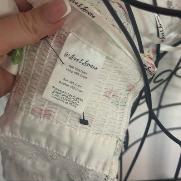 For Love and Lemons Celia Strawberry Printed Top S - Picture 9 of 10